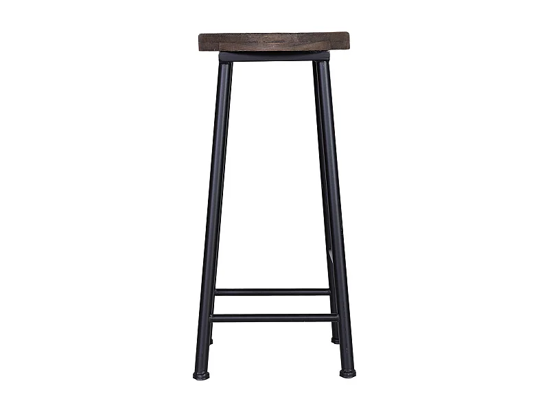 Banco em madeira e metal 31x31x66h cm