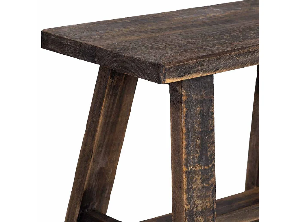 Gestoffeerde houten bank met unieke stijl en comfort