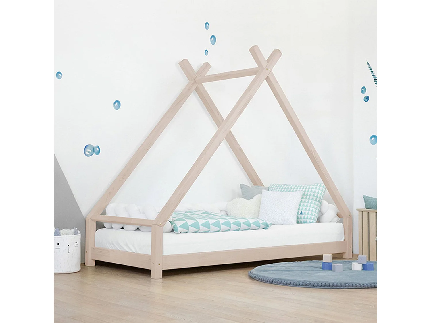 Lit tipi enfant TAHUKA 80 x 160 beige