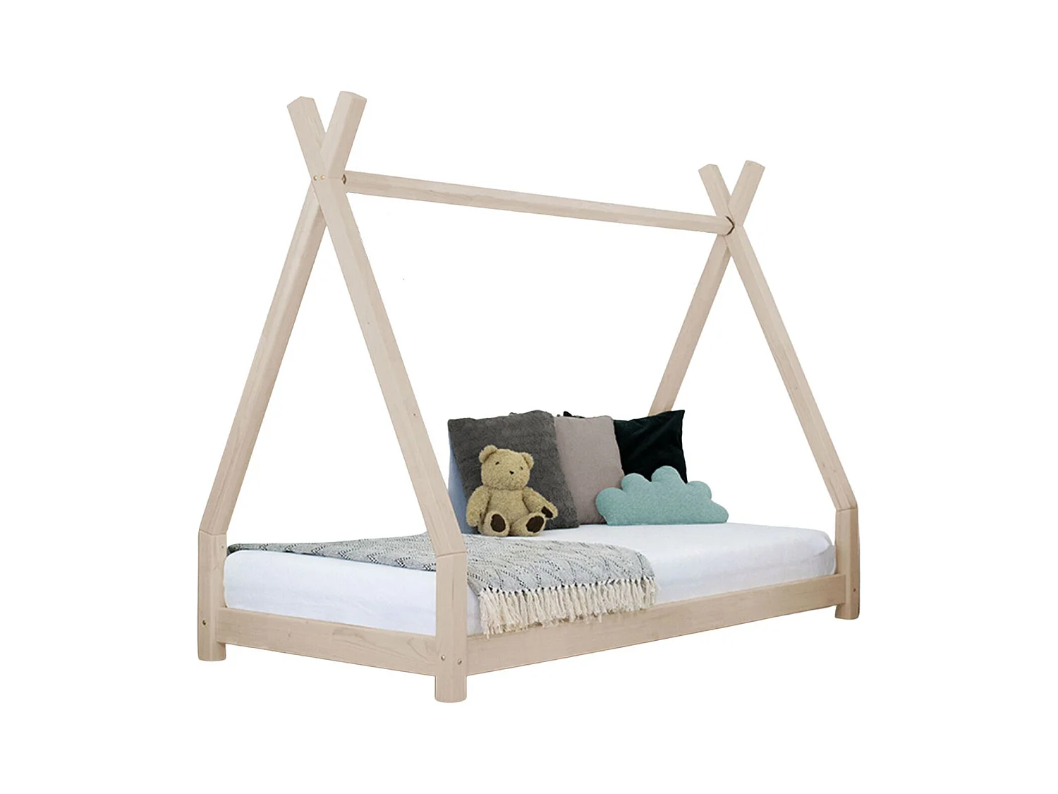 Lit tipi enfant NAKANA 90 x 190 beige