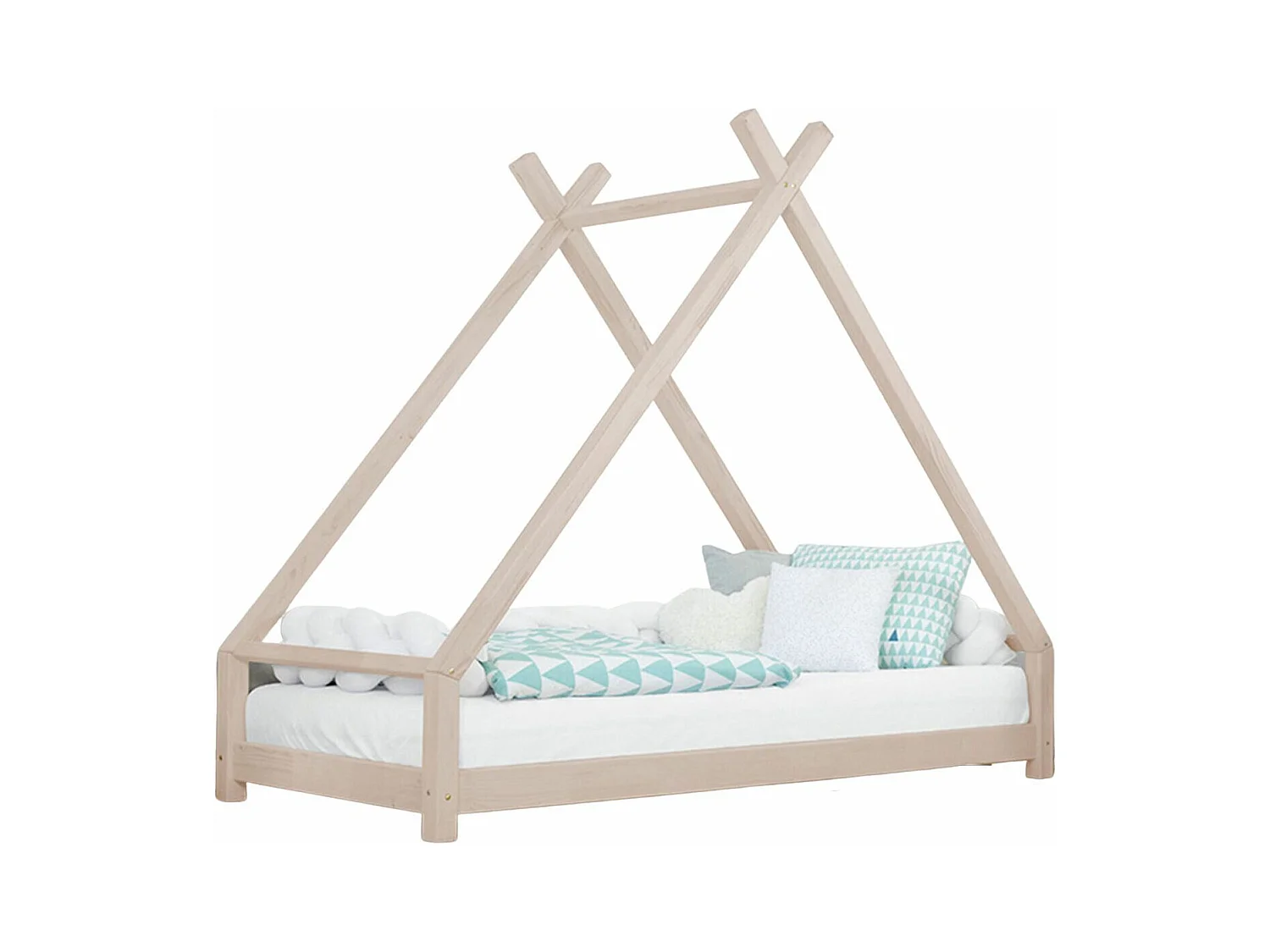 Lit tipi enfant TAHUKA 90 x 180 beige