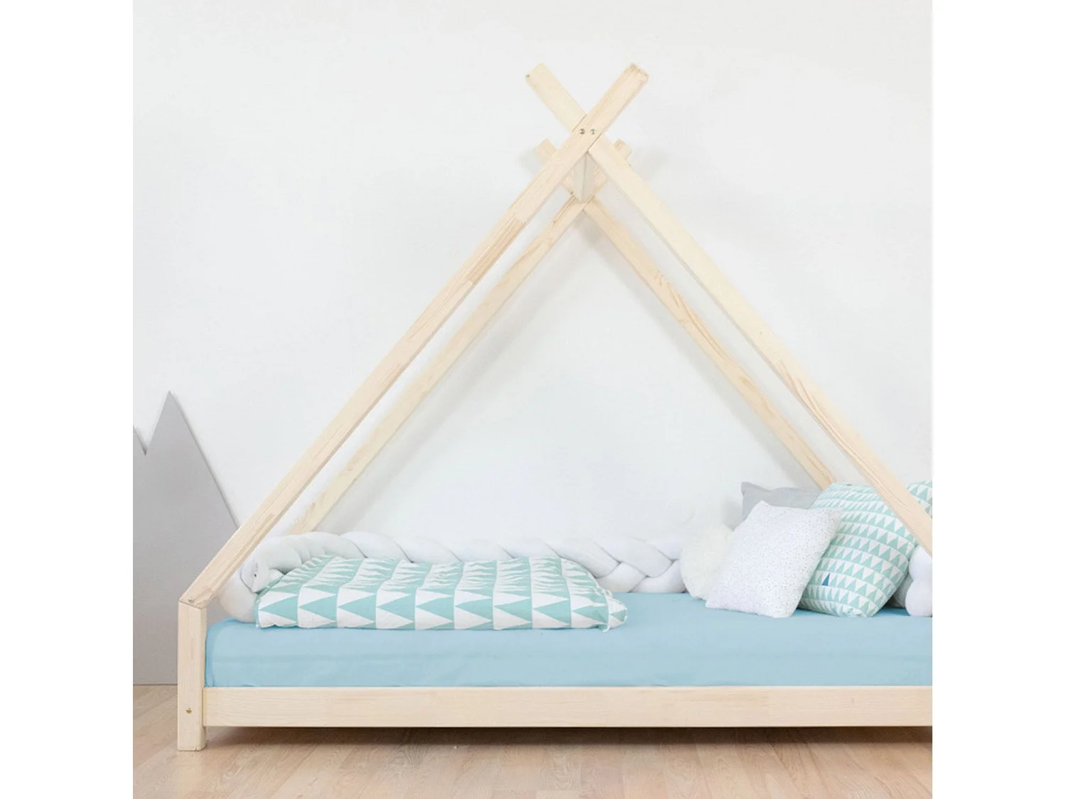 Lit tipi enfant TAHUKA 90 x 200 vert sauge