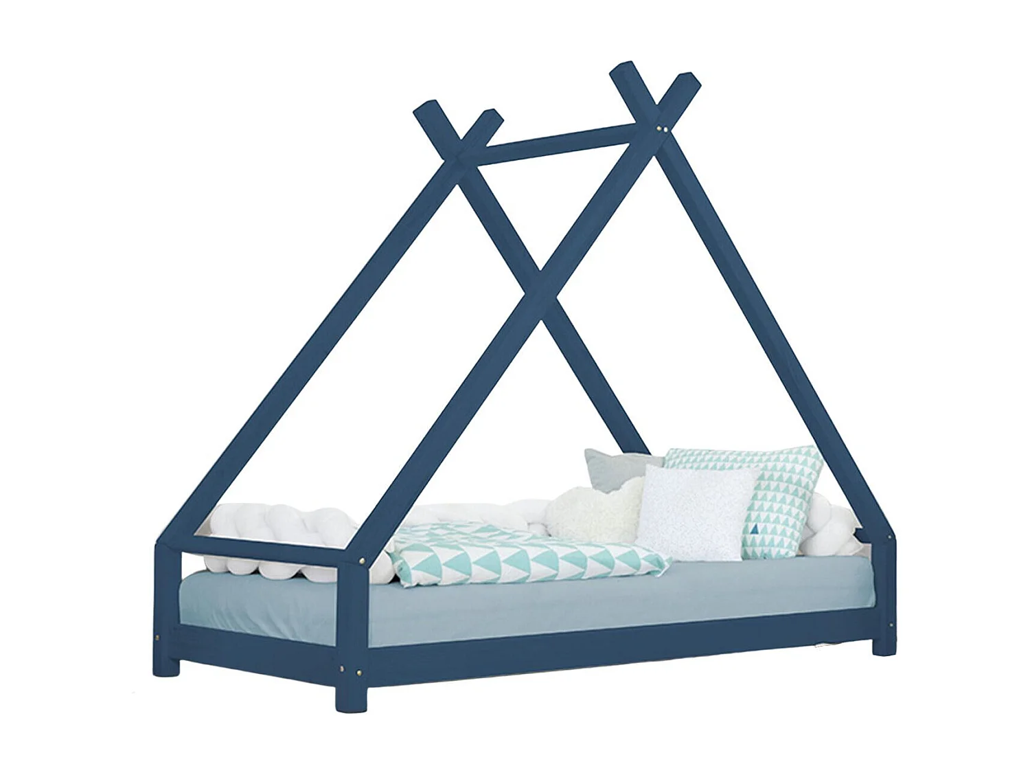 TAHUKA kinder tipi bed 90 x 190 marineblauw