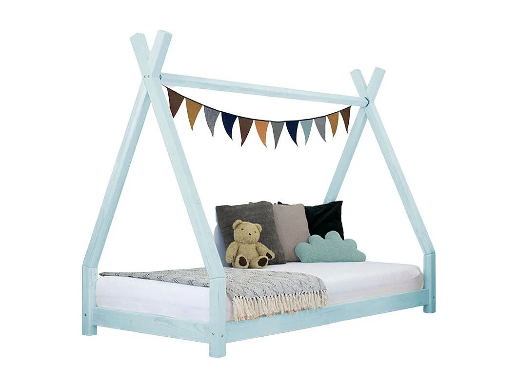 Lit tipi enfant NAKANA 80 x 180 bleu clair