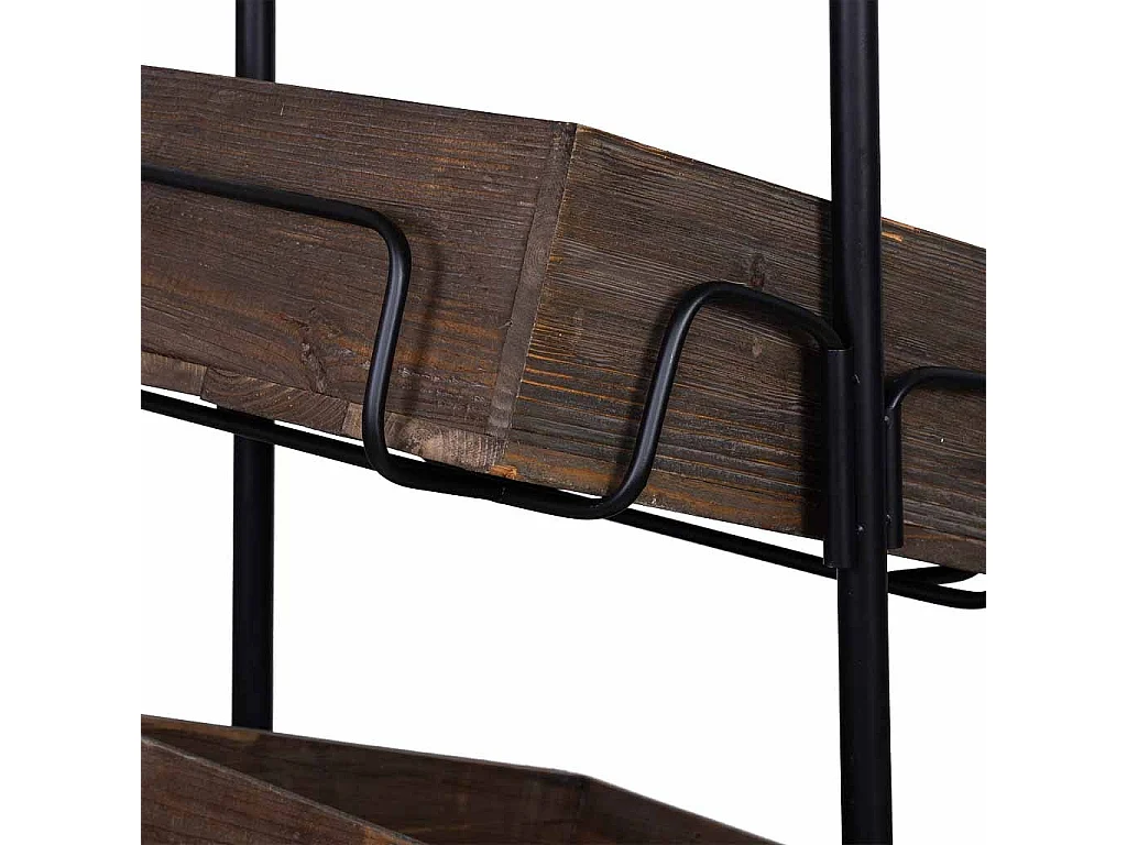 Regale aus Holz und Metall, 50x48x168H cm