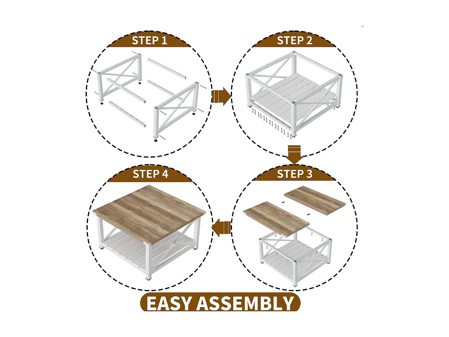 YITAHOME Table Basse pour le salon - Carrée - avec rangement - Lavé Gris - pour le Salon avec Étagère