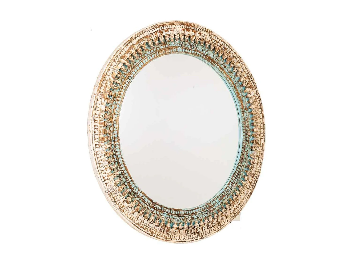 Miroir en bois artisanal 120x4x120h cm