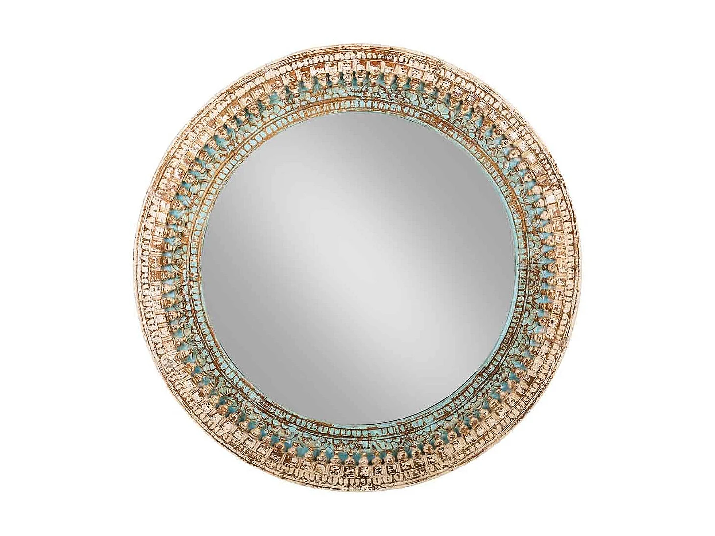 Specchio in legno artigianale 120x4x120h cm