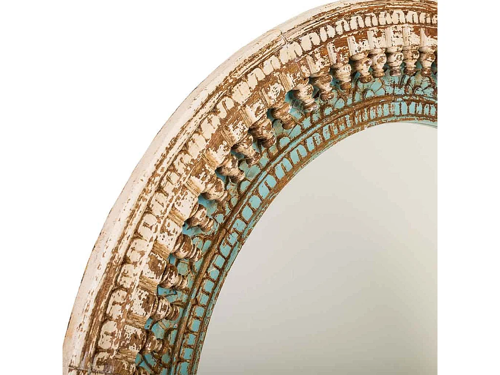 Specchio in legno artigianale 120x4x120h cm