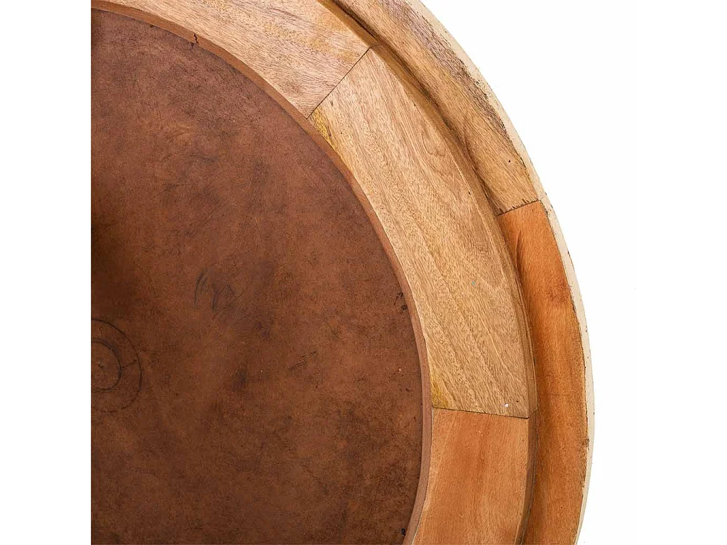 Specchio in legno artigianale 120x4x120h cm