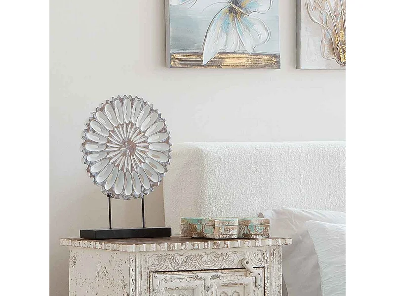 Caixa de madeira com acabamento artesanal azul antigo 18,5x20x5h cm