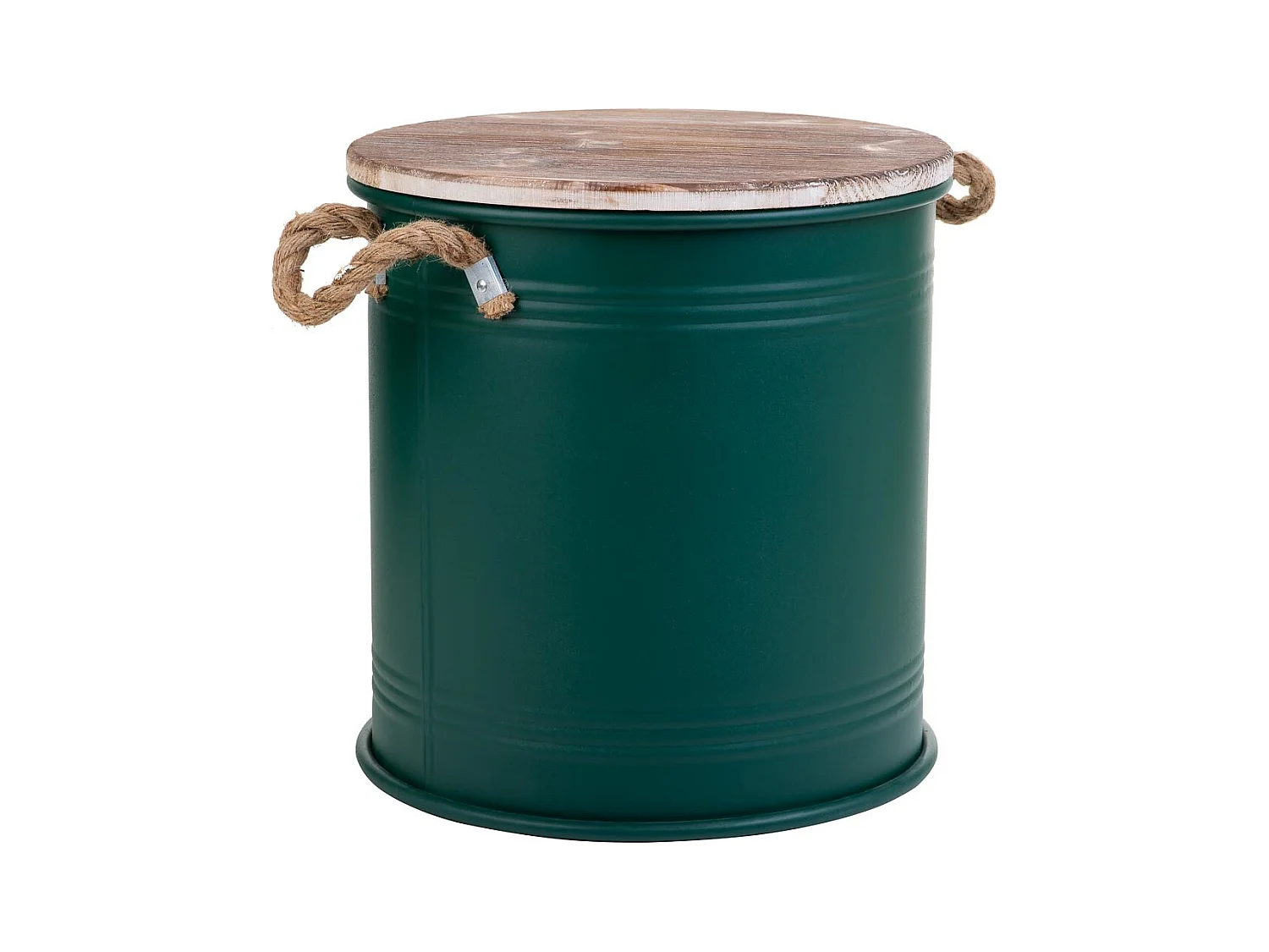 Cesto de ropa de metal impreso verde 35x37h cm