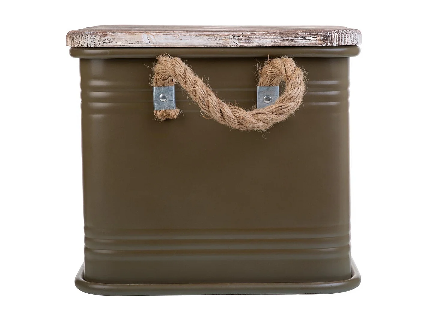 Boîte carrée en métal imprimé 27 x 27 x 24,5 cm (hauteur)