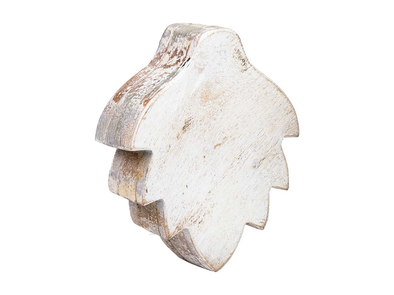 Coffret en bois sculpté avec finition artisanale marron antique 17x13,5x5h cm