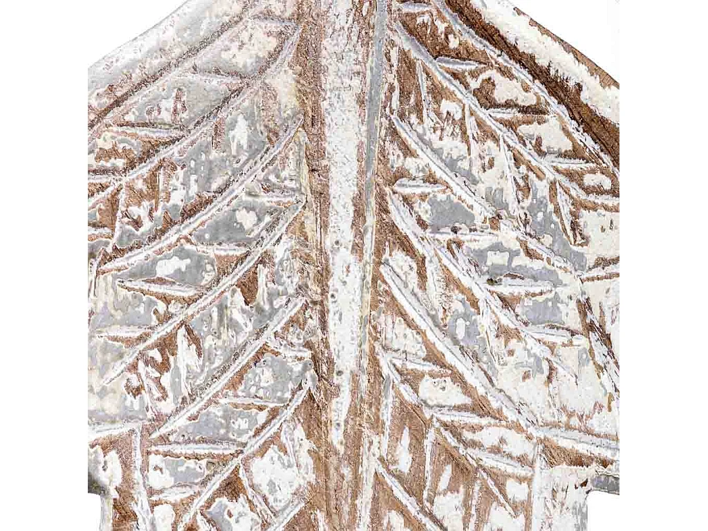 Coffret en bois sculpté avec finition artisanale marron antique 17x13,5x5h cm