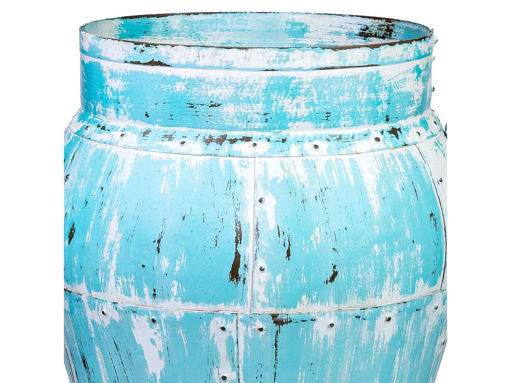 Vaso em metal envelhecido verde 45x45x60h cm