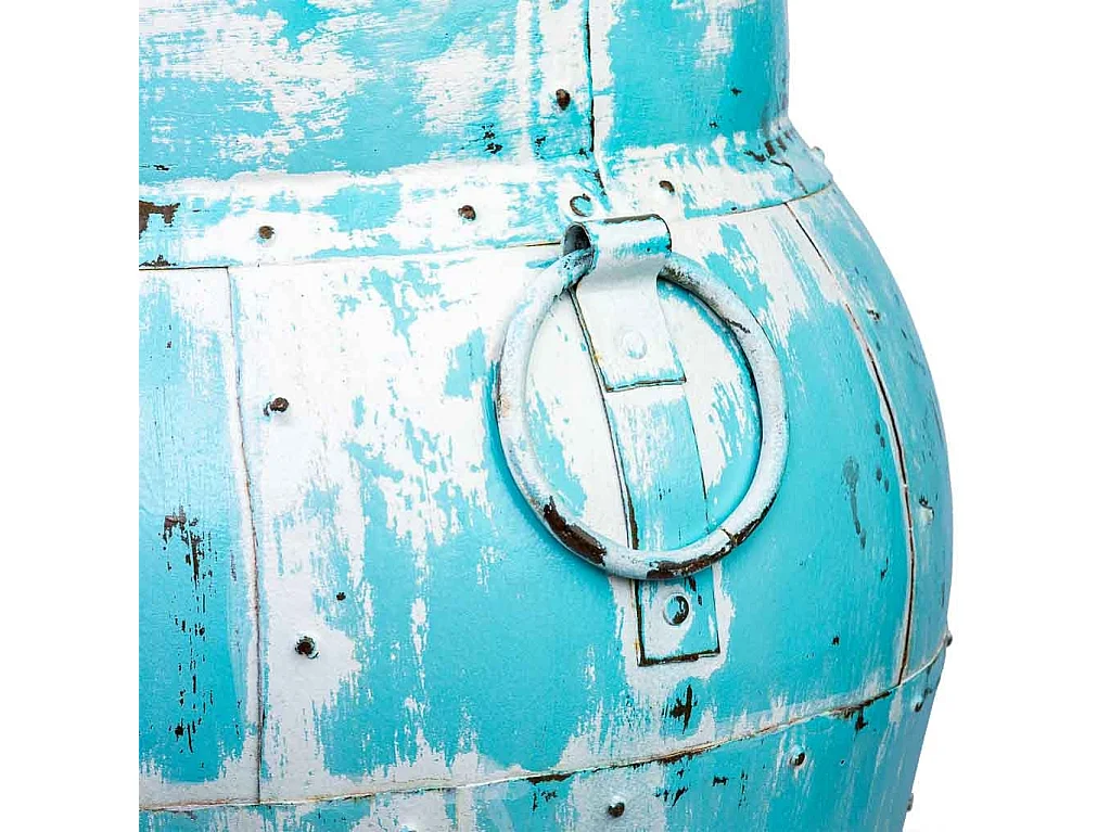 Vase aus Metall gealtert blau 45x45x60h cm