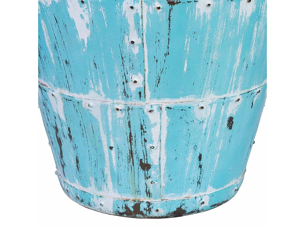 Vase aus Metall gealtert blau 45x45x60h cm