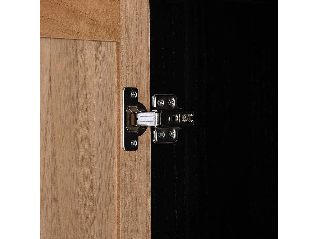 Armario de 3 cajones madera y metal 40.5x37x139,5h cm