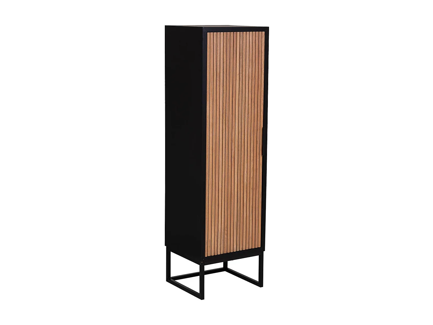 Armadio a 1 anta in legno e metallo, 40,5x37x139,5h cm