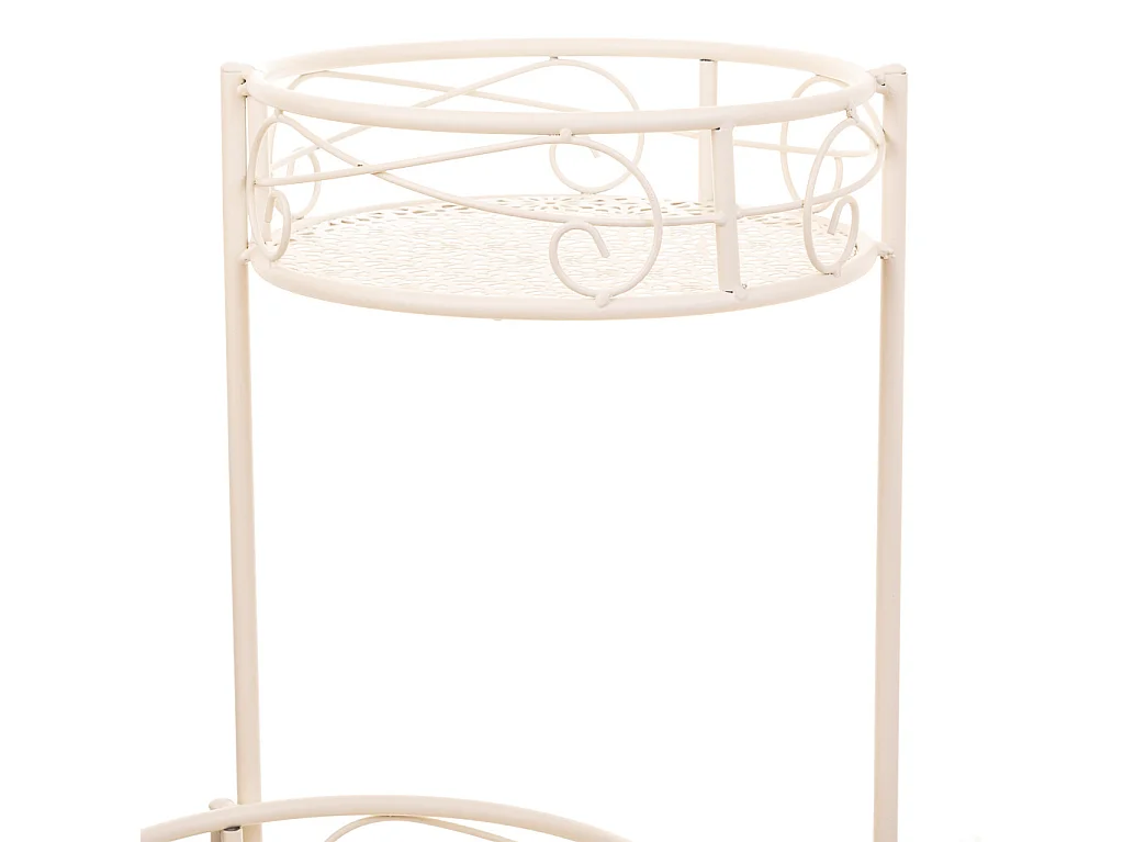 Suporte para 3 panelas de ferro forjado branco 30x25x90