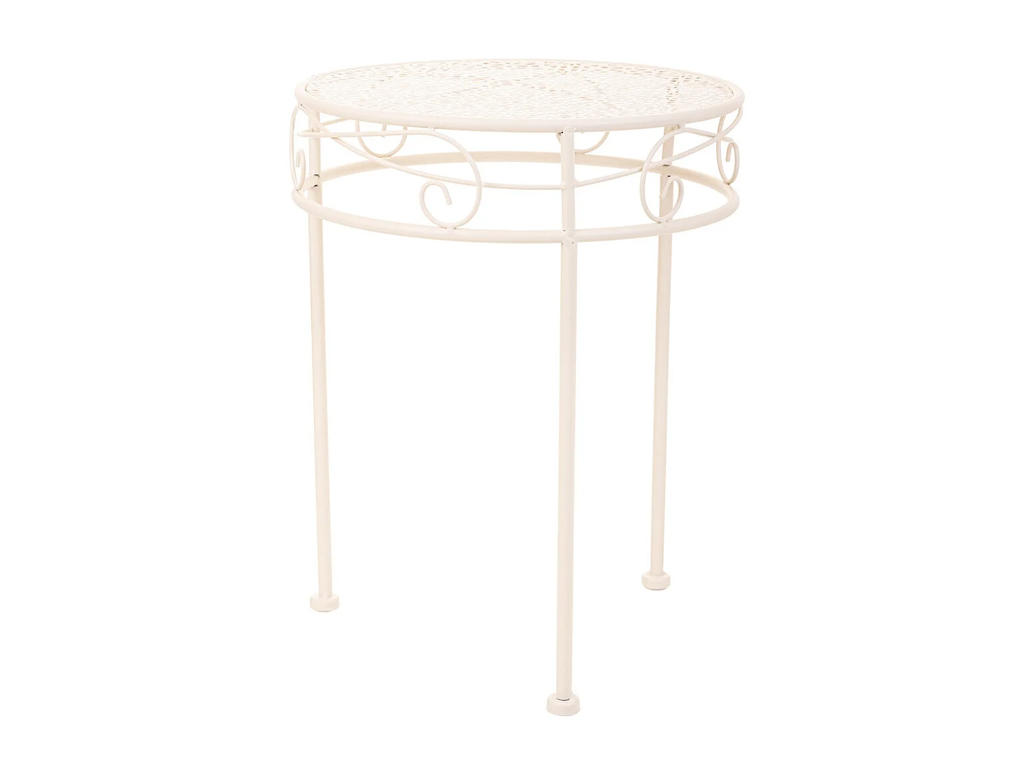 Conjunto de 3 suportes para panelas em ferro forjado branco