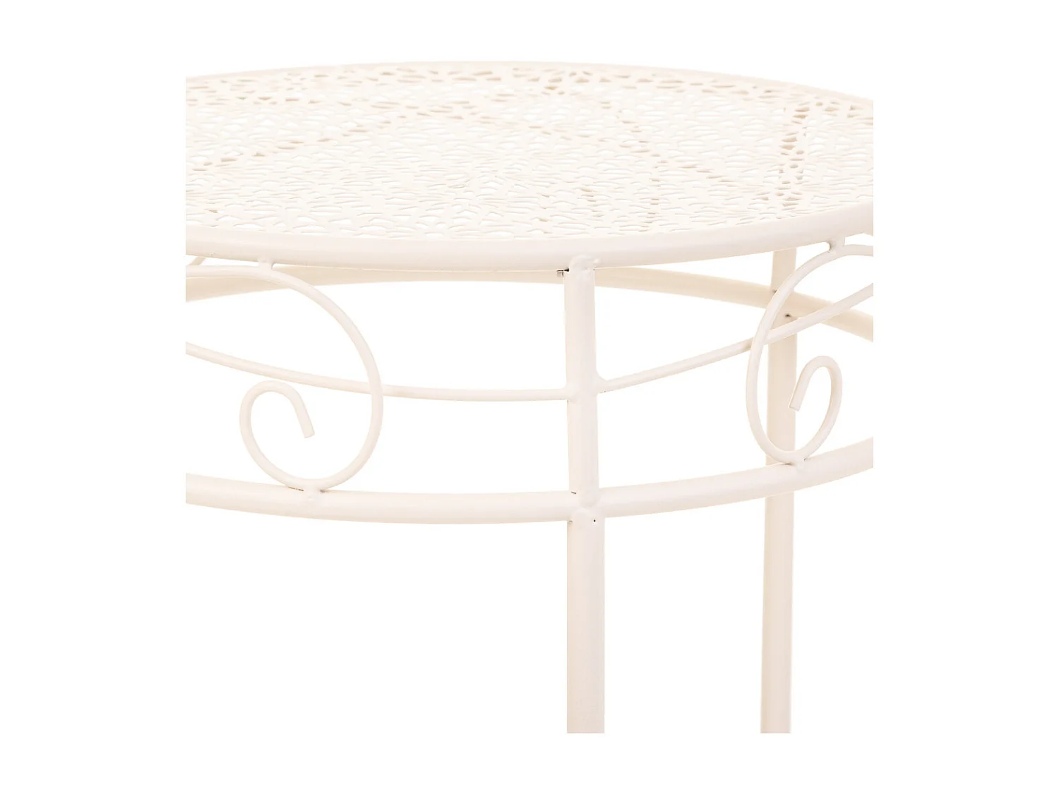 Conjunto de 3 suportes para panelas em ferro forjado branco