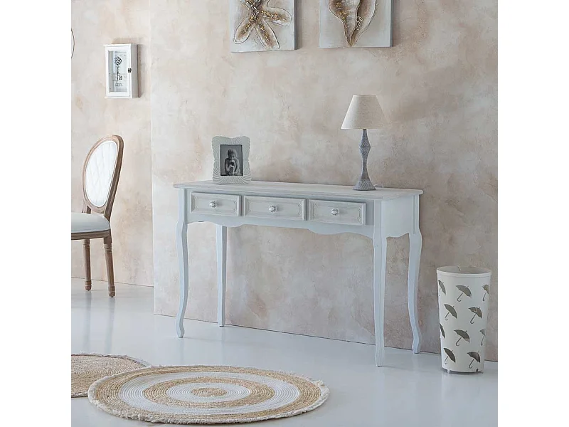 Suporte redondo em metal branco 25x25x46 cm