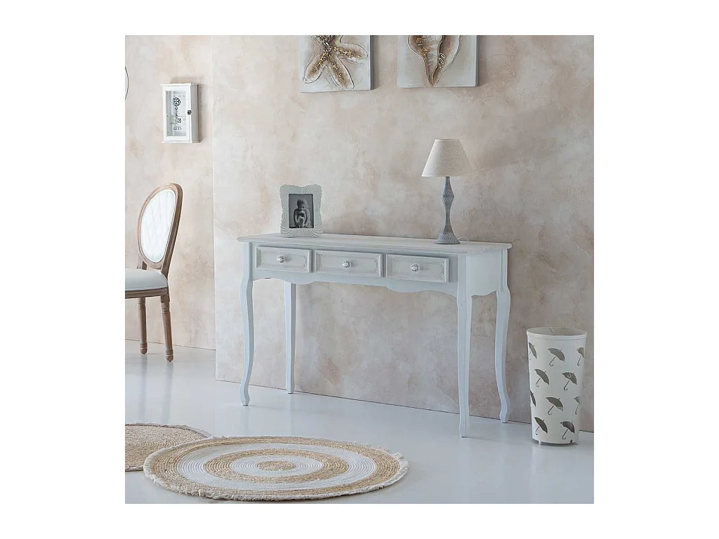 Porte-parapluie rond en métal blanc 25x25x46h cm