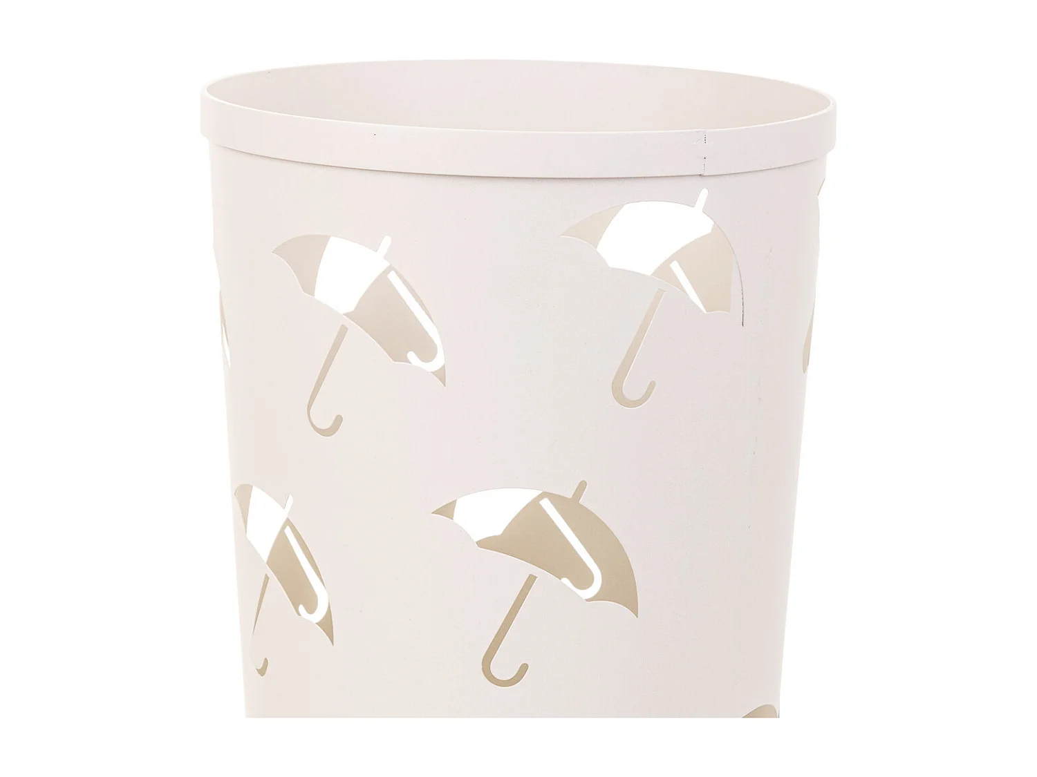 Paragüero redondo de metal blanco 25x25x46h cm