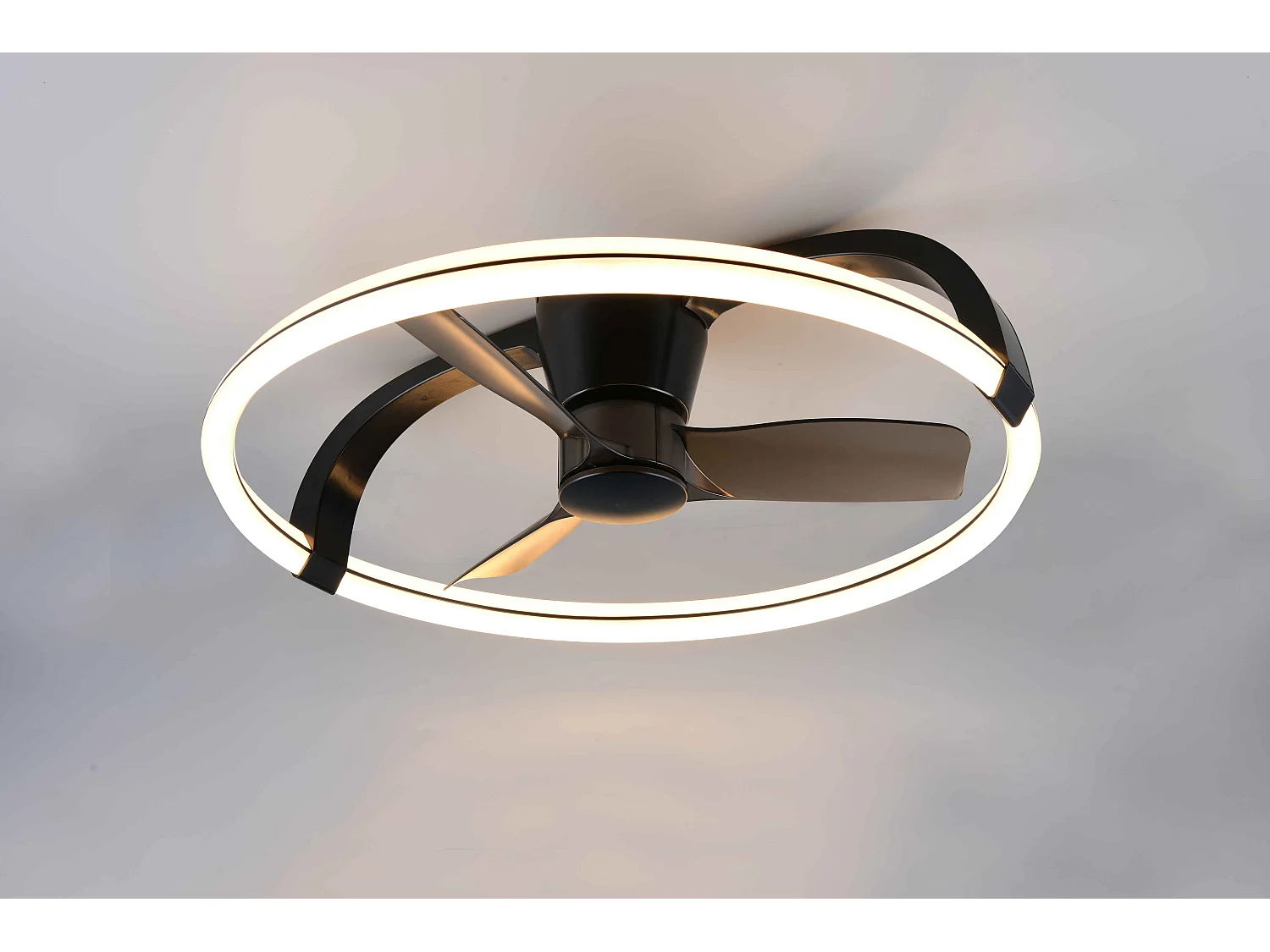 Plafoniera con Ventilatore estate/inverno, nero, D 73 cm Stockholm