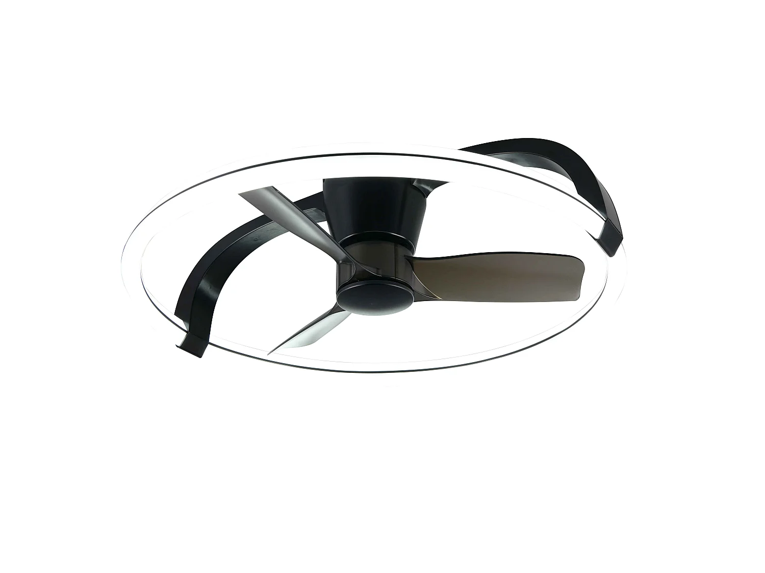 Plafondventilator STOCKHOLM - 73.5x73.5x23 cm - Zwart