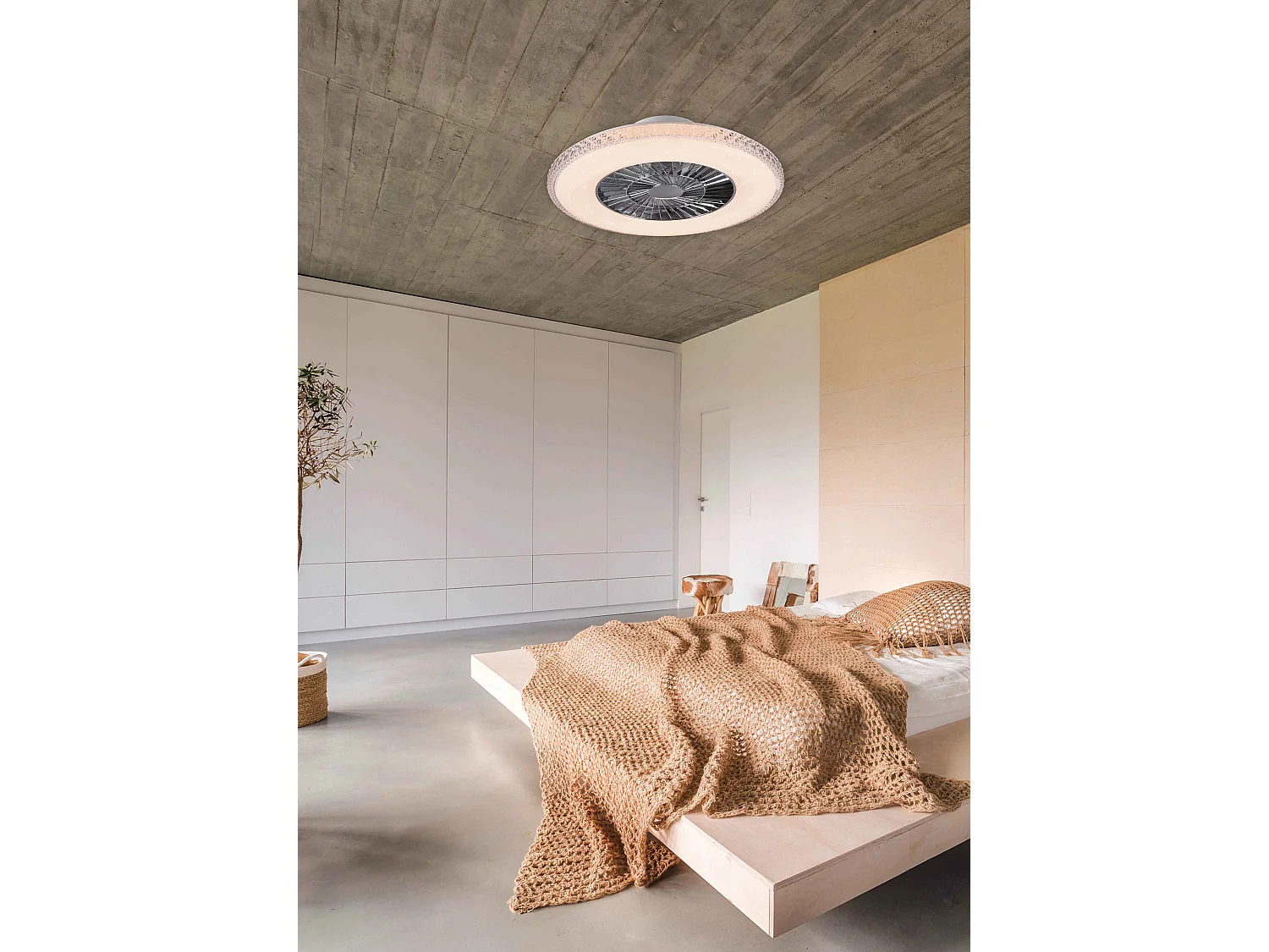 Plafoniera con Ventilatore estate/inverno, bianco, D 60 cm Harstad