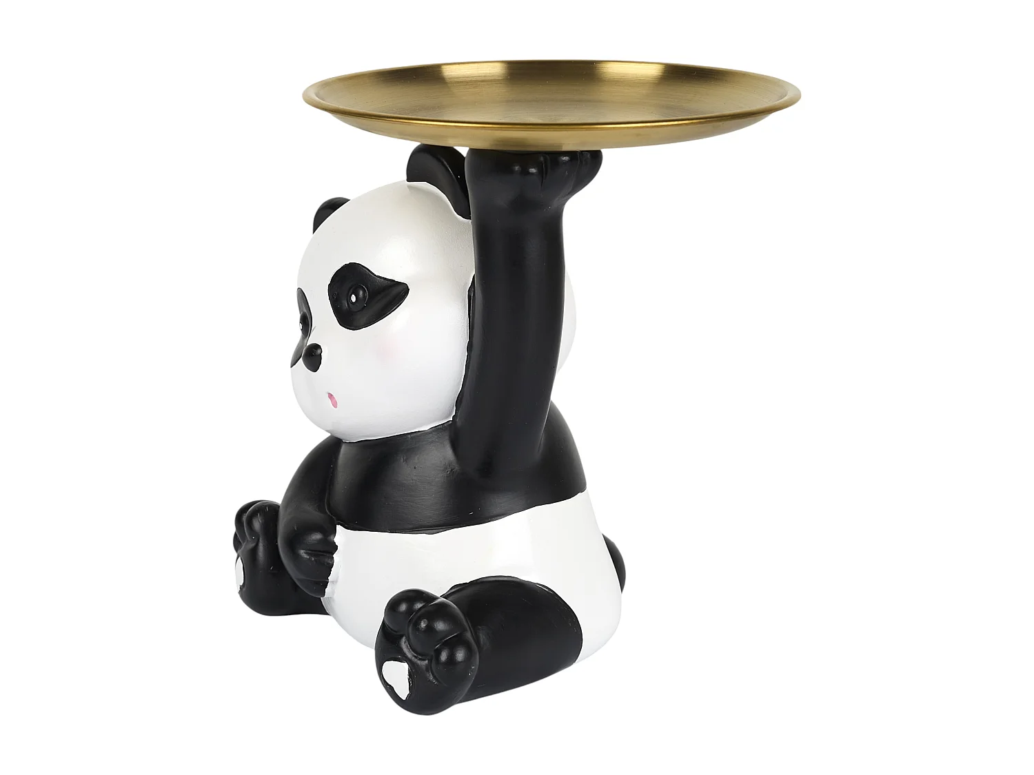 Statue Panda Vide Poche H18cm Noir, Blanc, Or
