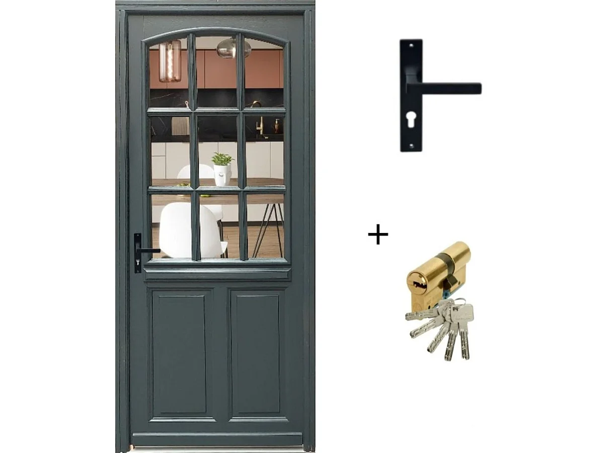 Porta d'ingresso in legno Exo Modello 'alexa' 215X90 Lato destro Venduta con maniglia e cilindro senza maniglia