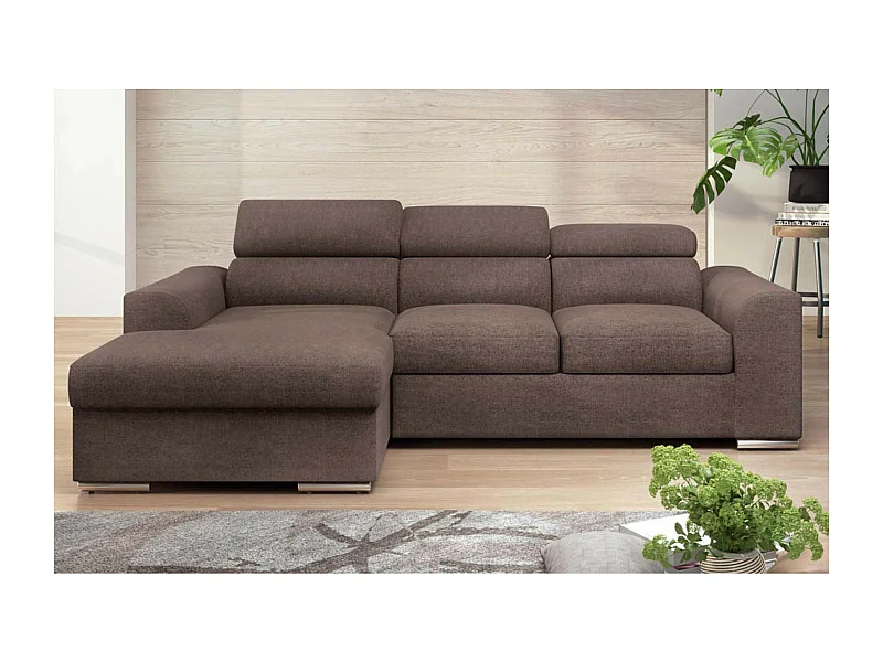 Ecksofa Alicante L/Stoffbezug/Braun