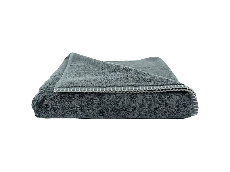 Drap de douche éponge bouclette 70x140 cm FJORD coton gris plomb