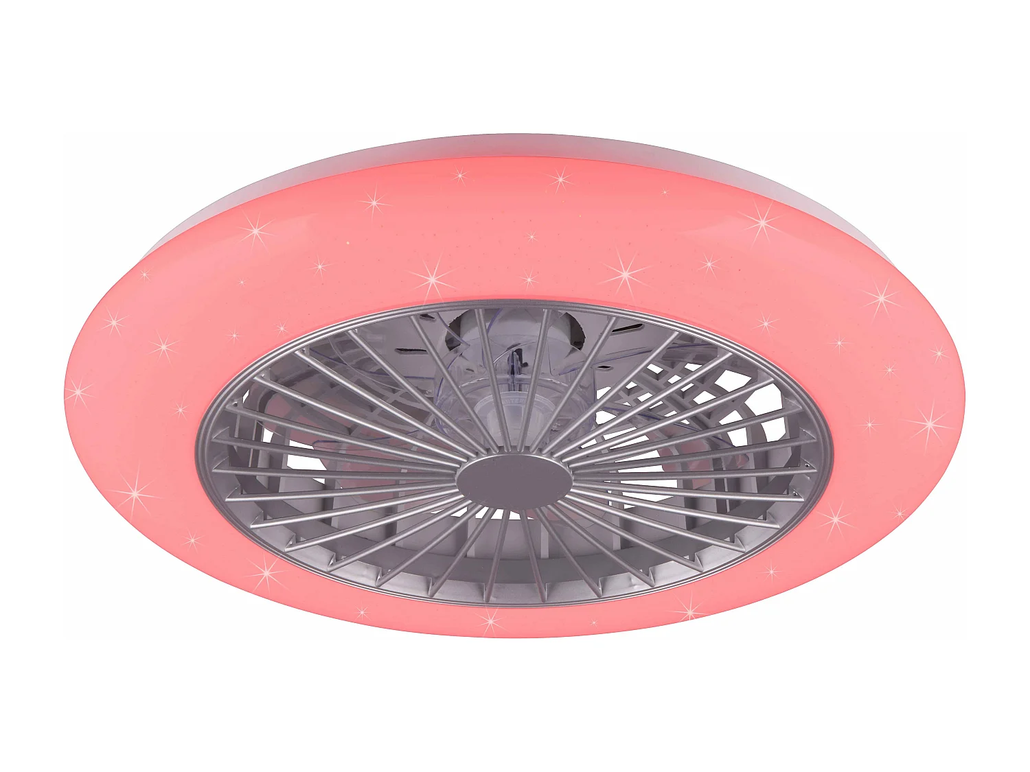 Plafonnier/ventilateur dimmable à changement de température de couleur - titane - Trio - Stralsund