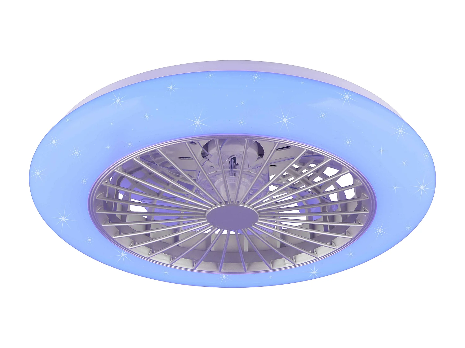 Plafonnier/ventilateur dimmable à changement de température de couleur - titane - Trio - Stralsund