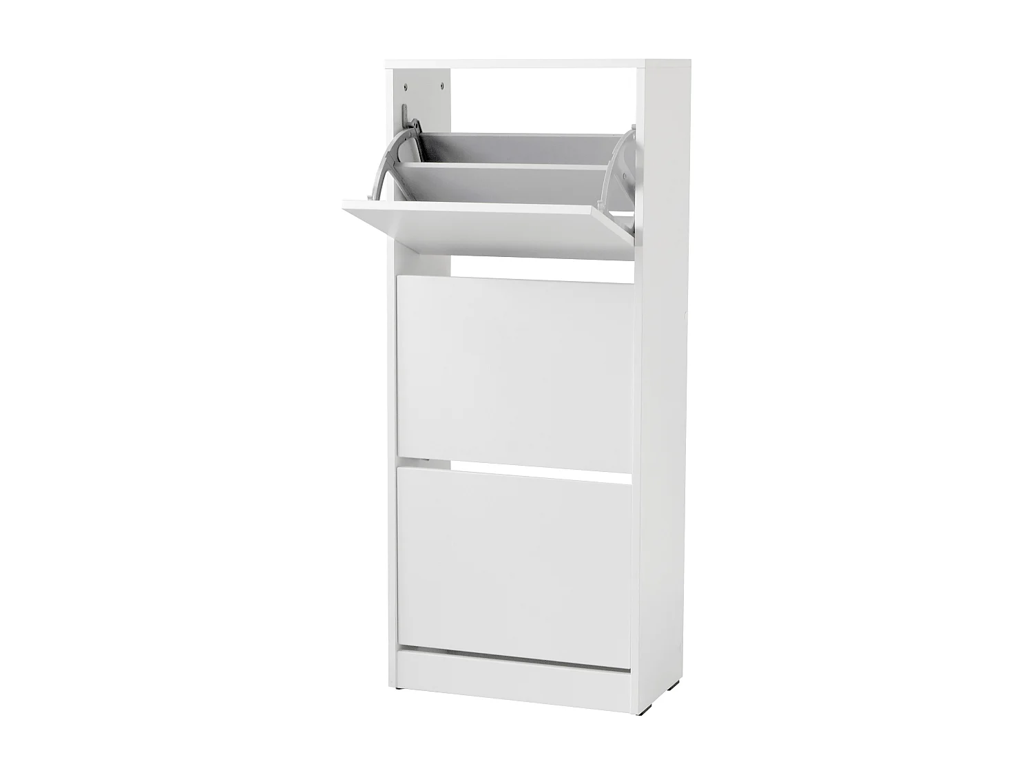 Mueble Zapatero con Tres cajones abatibles (119x73x26 cm)(Blanco) - Buyqualia