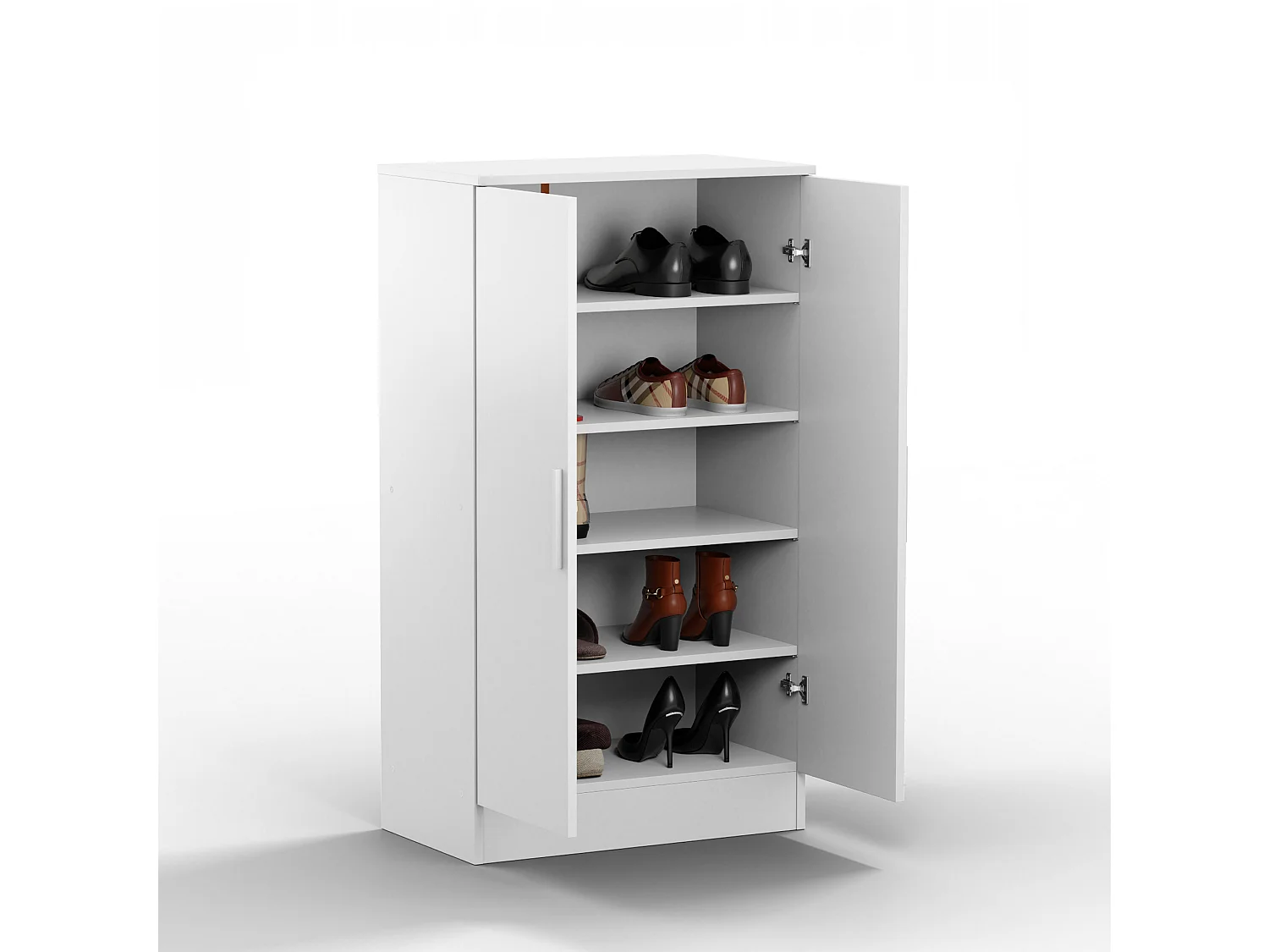 Zapatero Dos Puertas Color (Blanco)(107X60X35 cm) - Buyqualia