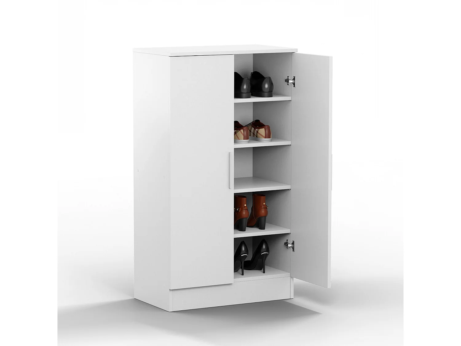 Zapatero Dos Puertas Color (Blanco)(107X60X35 cm) - Buyqualia