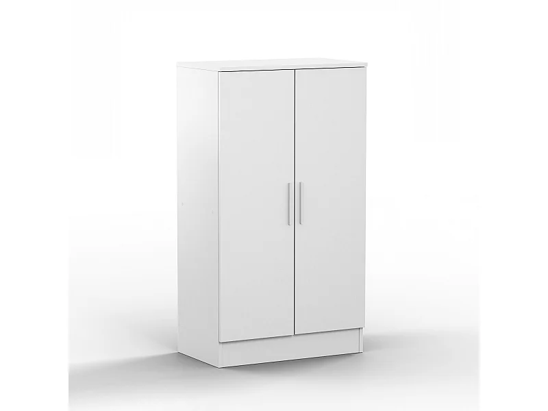 Zapatero Dos Puertas Color (Blanco)(107X60X35 cm) - Buyqualia
