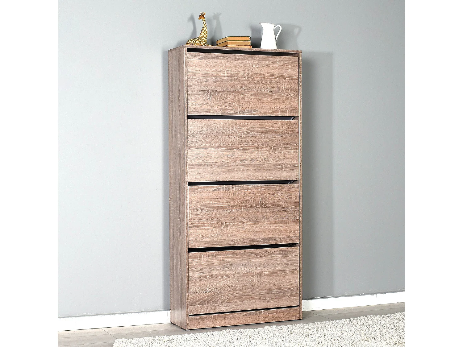 Mueble Zapatero con Cuatro cajones abatibles en Color (Cambrian)  - Buyqualia