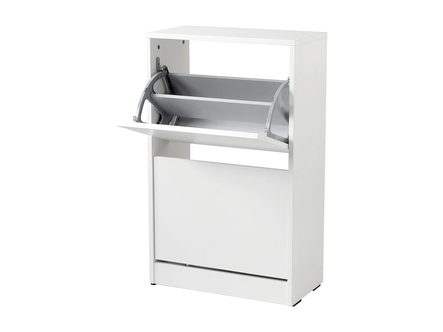 Mueble Zapatero Estrecho con Dos cajones abatibles en Color (Blanco) - Buyqualia