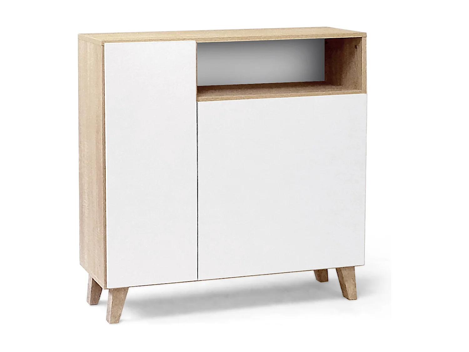 Zapatero recibidor Estrecho en Color (Cambrian - Blanco) - Buyqualia