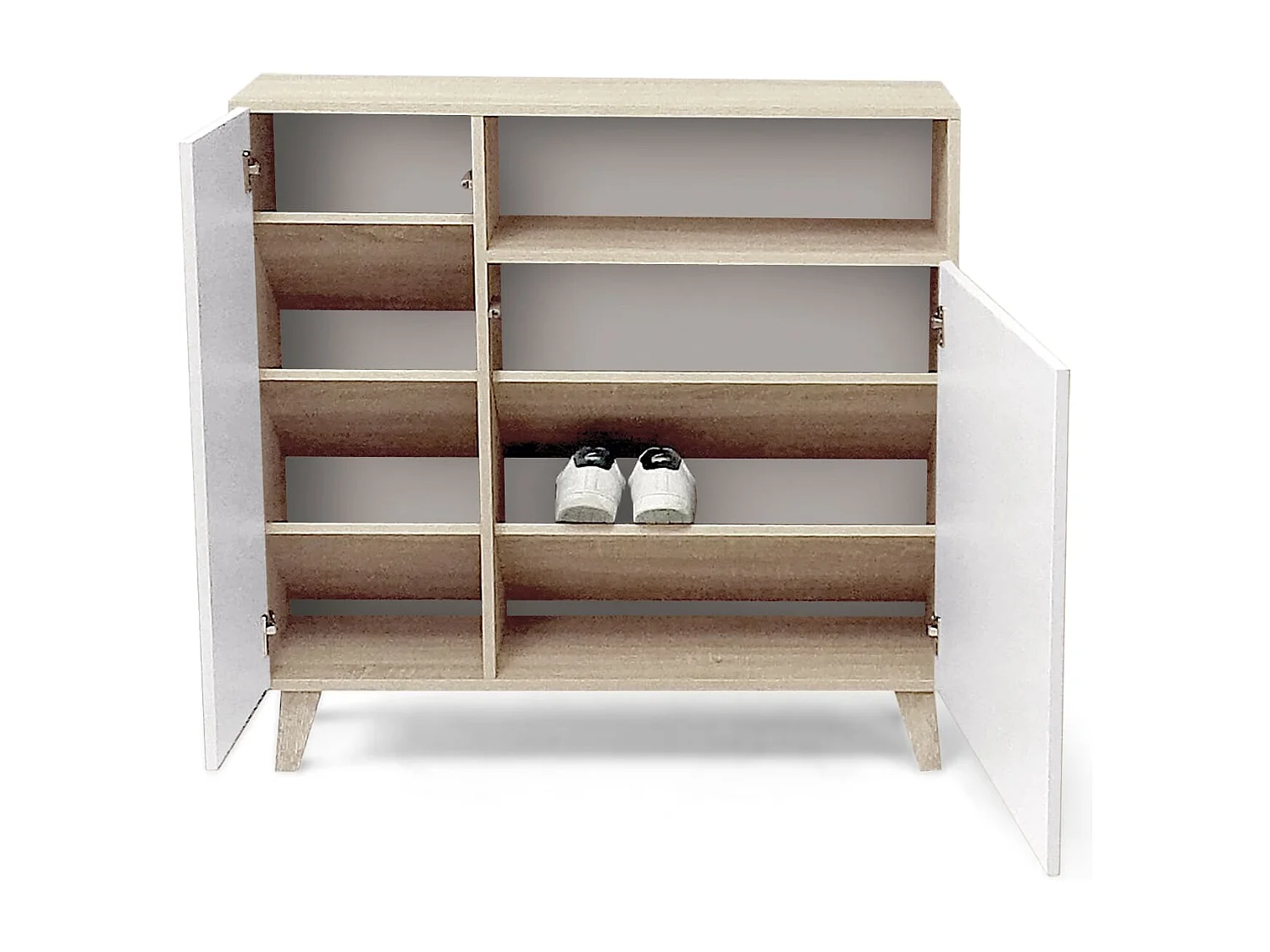 Zapatero recibidor Estrecho en Color (Cambrian - Blanco) - Buyqualia