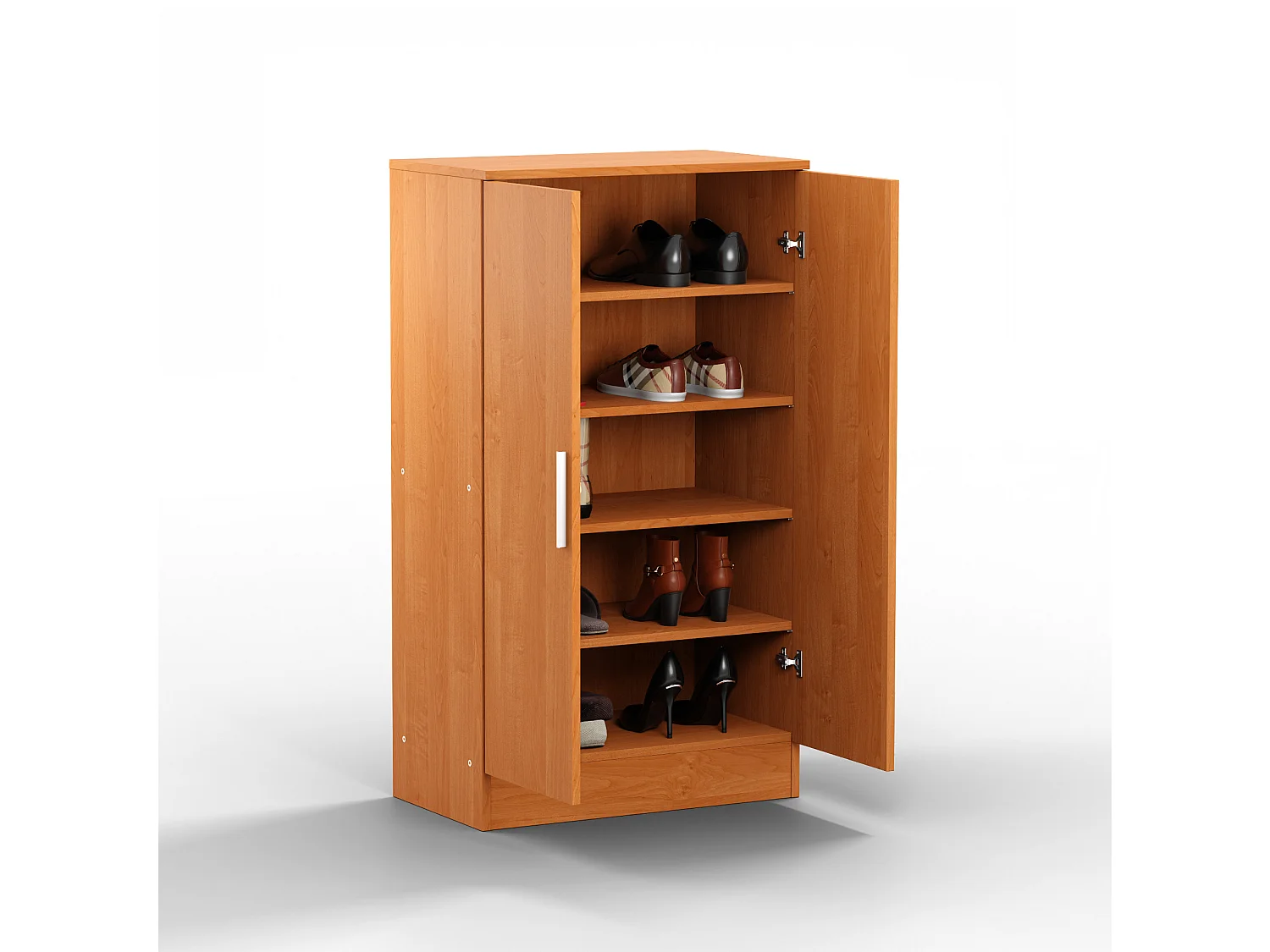 Zapatero Dos Puertas Color (Cerezo)(107x60x35 cm) -Buyqualia