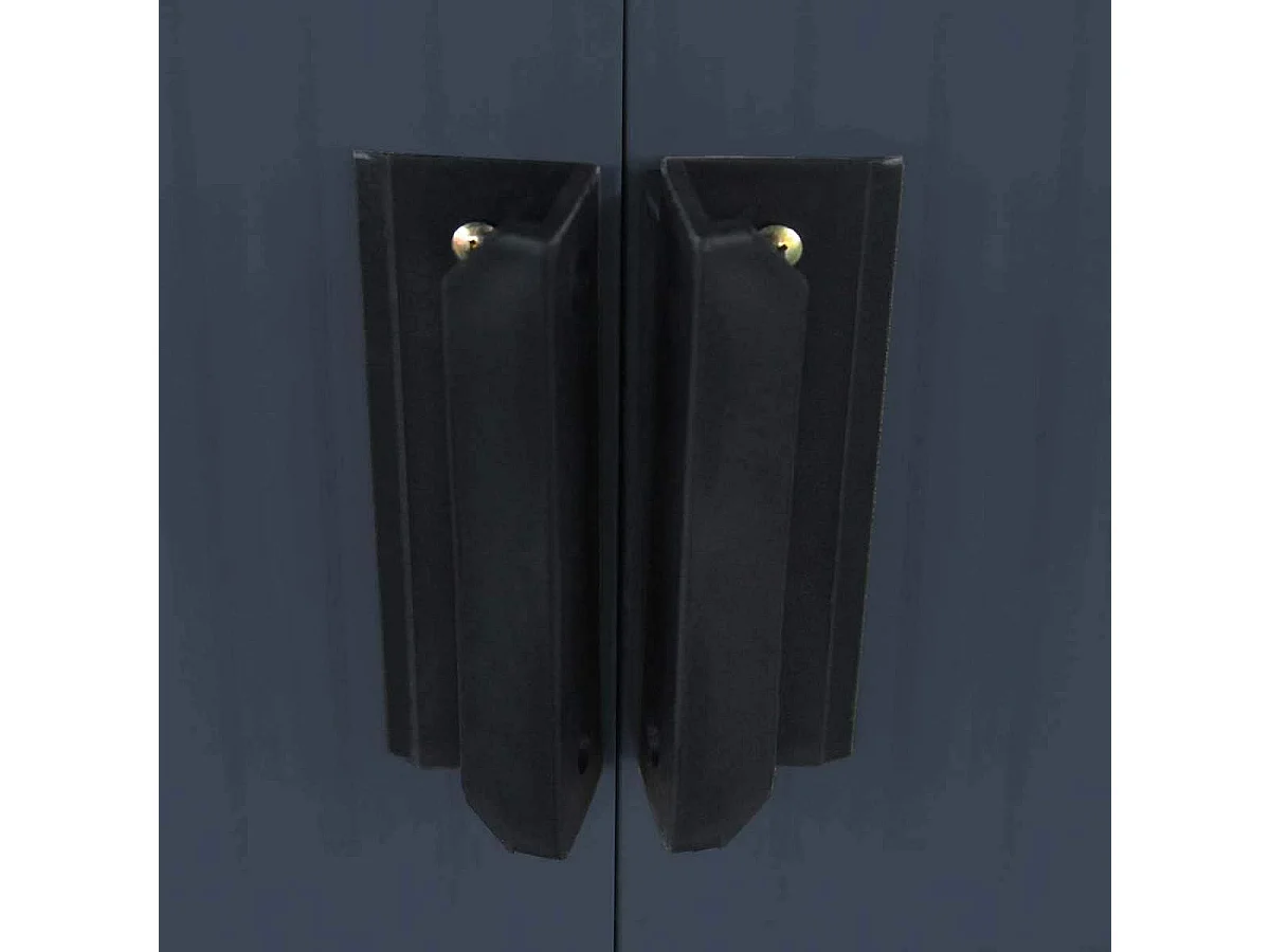 Buiten opslag tuinschuur met schuifdeur gereedschap tuinhuis 213 x 130 x 173cm (Donkergrijs) SF5504