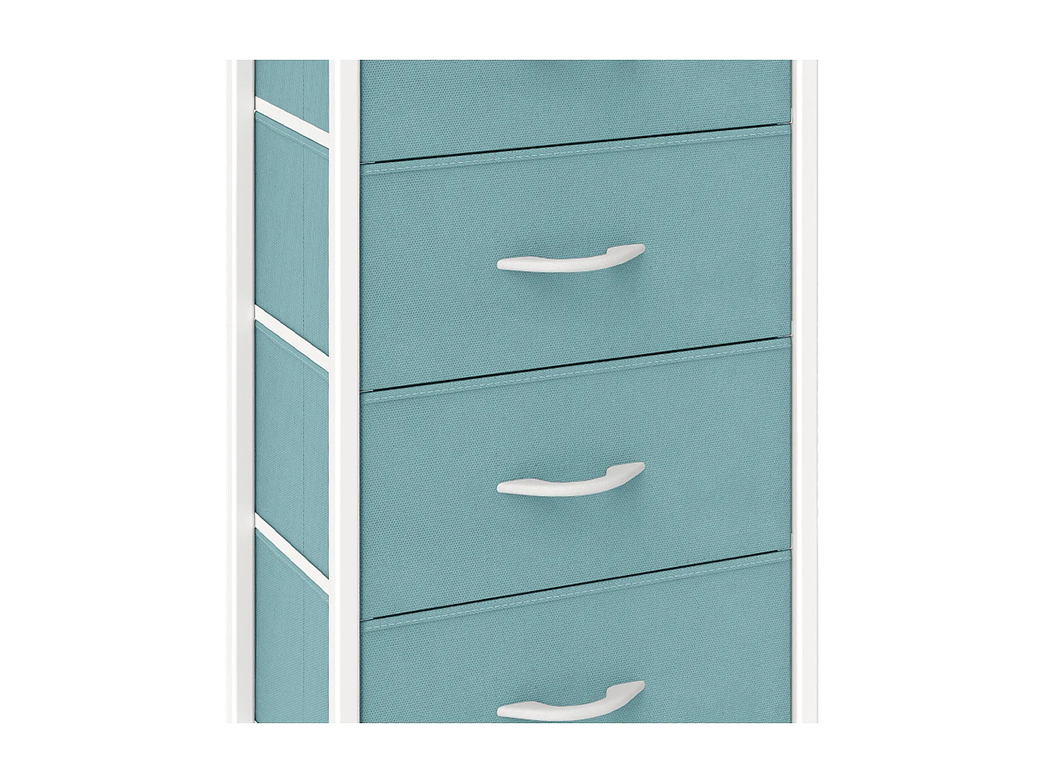 YITAHOME Commode - 4 Tiroirs en Tissu Commode Chambre Meuble de Rangement - Cadre en Métal - Chambre à Coucher - Salon - Vert